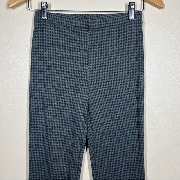 Aerie American Eagle Gray Houndstooth Flare Pull On Pants Womens Size XS - Picture 2 of 8